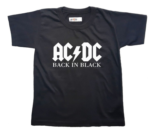 Remera Ac Dc Back In Black Niño