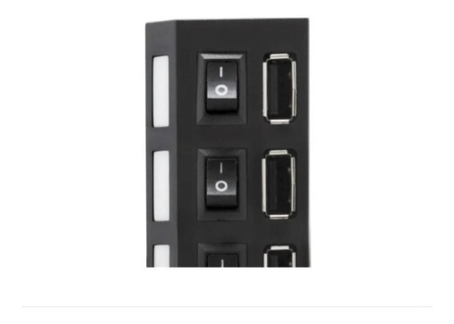 Hub Usb 2.0 4 Puertos C Switch Led Laptop Pc Alta Velocidad