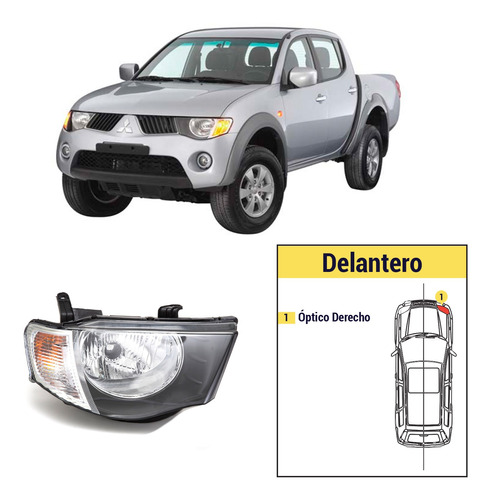 Óptico Derecho Mitsubishi L200 2009 - 2015