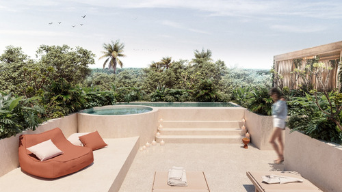 Departamento En Venta En Tulum, Quintana Roo, Aflora, Rodeado De Una Bella Laguna Artificial