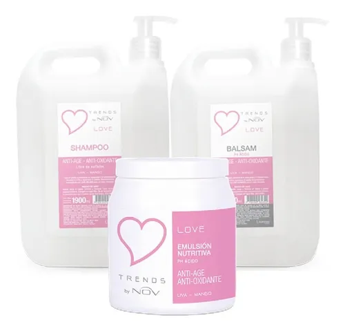 comprar Kit Nov Trends Love Shampoo Acondicionador 1900ml + Mascara 