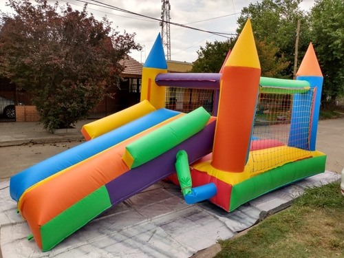 Imagen 5 de 8 de Castillo Inflable 3x6.5 Con Redes Tobogán Y Turbina Nuevo.