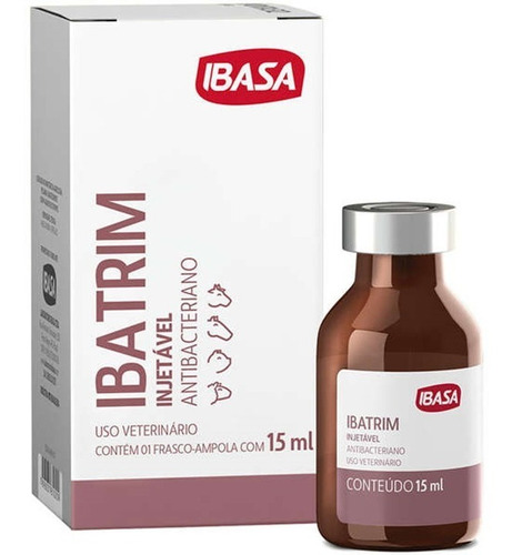 Ibatrim Injetável Antibacteriano Ibasa 15ml