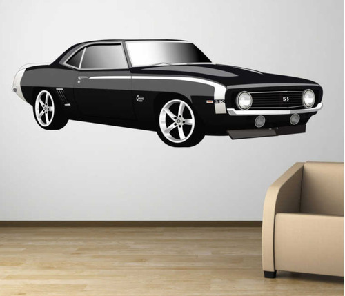 Vinilo Decorativo Camaro Auto Clasico Para Decorar Paredes