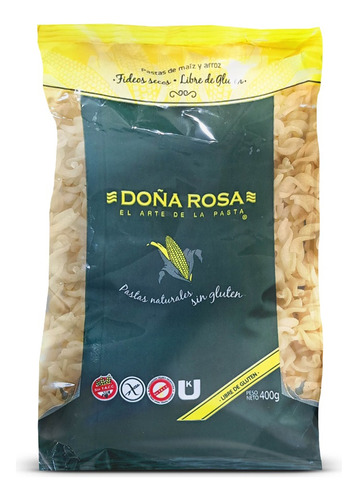 Fideos Doña Rosa Fusilli De Maiz Y Arroz Sin Tacc X 400grs