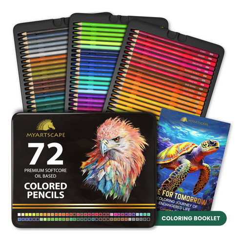 Myartscape 72 Lápices De Colores Para Libros De Colorear Par