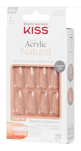 Kiss Uñas De Acrílico Naturales Tipo Salón, Largas Ultraflex