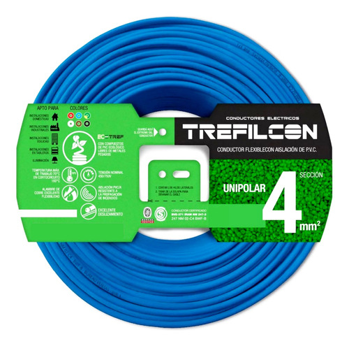 Cable Unipolar 4mm × 100mts Trefilcon (iram)