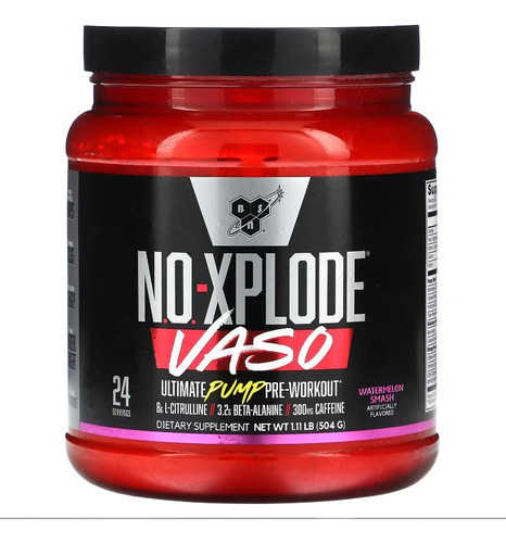 Pre Entreno Bsn No Xplode Vaso 24 Servicios Watermelon Smash