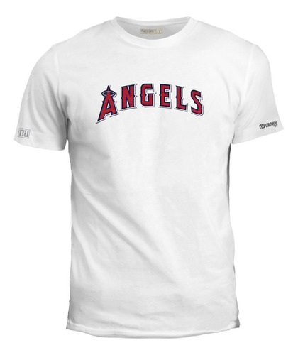 Camiseta Los Ángeles Angels Logo Nombre Beisbol Hombre Ink
