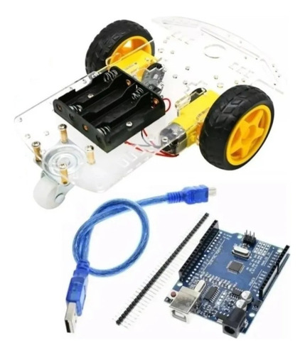 Paq Chasis Robot Carrito Seguidor Linea Con Arduin Ch430 1p
