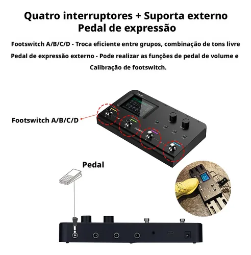 Modeler Multi-effects Pedal Para Guitarra Audota Ame-200