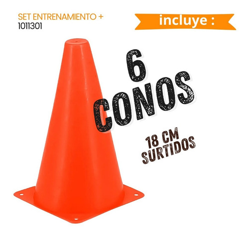 Imagen 2 de 10 de Set Escalera Entrenamiento + 6 Conos + 6 Platos Futbol Crazy