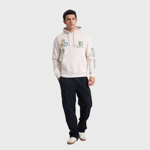 Polerón Hombre Hoodie Print Beige I Fashion's Park