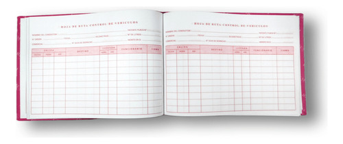 Libreta Bitácora Rem Max Control De Vehículos 100 Hojas