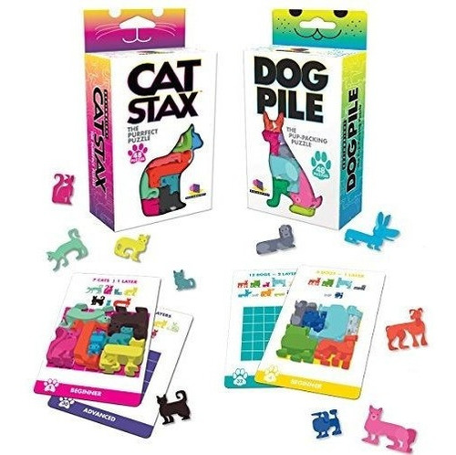 Brainwright Cat Stax The Perrfect Puzzle And Dog Pile El Pup