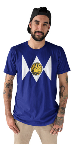 Camisetas Power Rangers Azul Triceratops Billy Tokusatsu