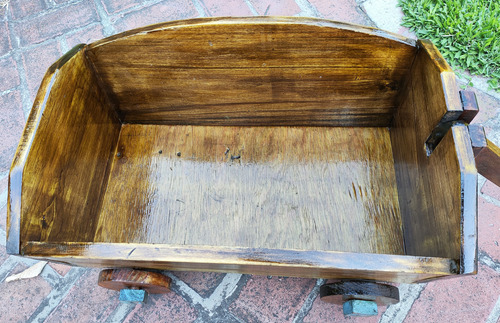 Carrito Infantil De Arrastre De Madera Para Juguetes O Leña (Usado)
