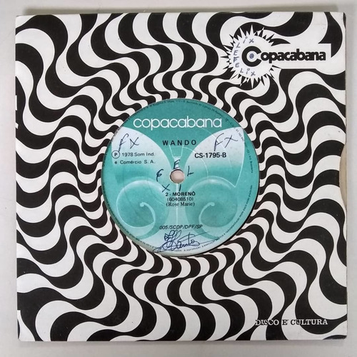 Compacto Wando Gosto De Maçã / Morenô 1978 (Usado)