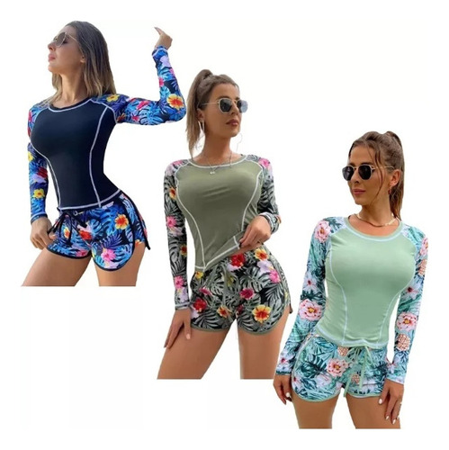 Conjunto Baador Mujer Split Baador Top Manga Larga Sho [u]