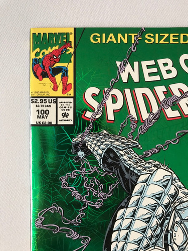 Web Of Spiderman #100 Green Foil Spider Armor Marvel Comics (Usado)