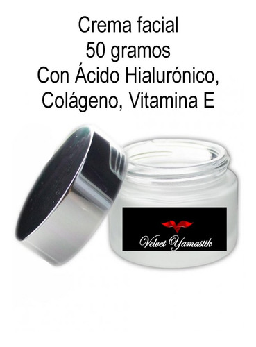 Crema De Colágeno Ácido Hialurónico Vitamina E 50 Ml.