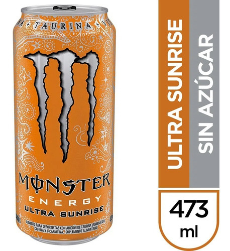 Energizante Monster Ultra Sunrise 473cc Pack 6 Unidades 
