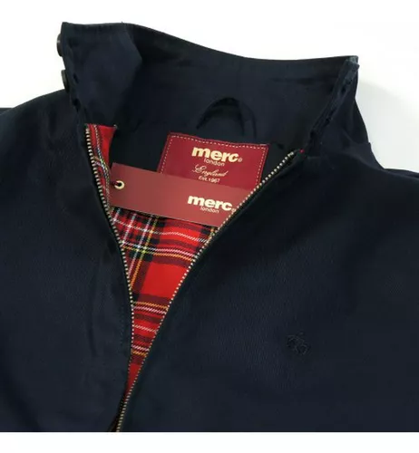 Merc London Para Hombre Harrington Jacket Navy L.