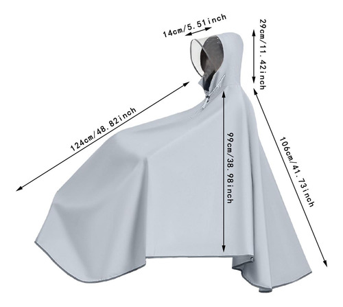 Poncho De Lluvia Para Bicicleta, Impermeable Con Capucha Par