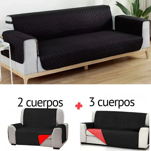 Imagen 2 de 9 de Pack Cobertor Mueble 3+2 Cuerpos Reversible + Banda Elástica