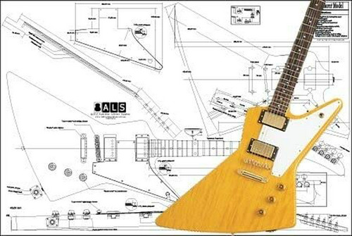 Caja Sólida De Guitarra E Plan Of Explorer Electric Guitar -