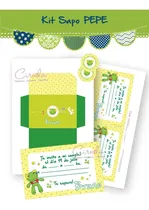 Comprar Kit Imprimible Sapo Pepe Bolsita Candy Invitación Deco Clip
