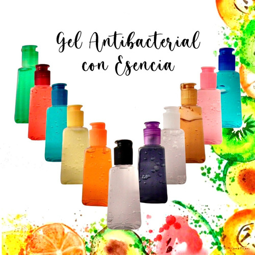 Gel Antibacterial 30 Ml Tapas De Colores Con Esencia! 50 Pzs