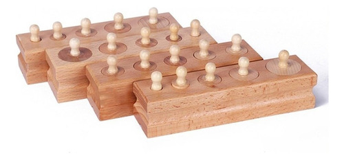 Montessori Materials Bloques De Cilindros Para Juegos Educat