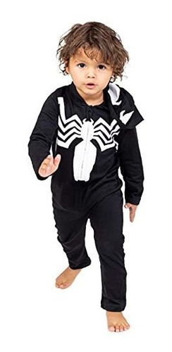 Disfraz Talla 7/8 Para Niño De Spiderman Negro Halloween