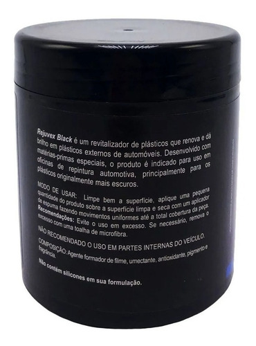 Imagem 3 de 8 de Rejuvex Black Revitalizador De Plástico Externos 400g Vonixx