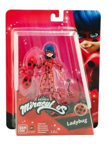 Miraculous Ladybug Lucky Charm Muñeca Mini Bandai