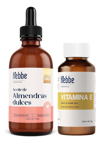 Kit Aceite De Almendras 120 Ml Y Vitamina E 50 G