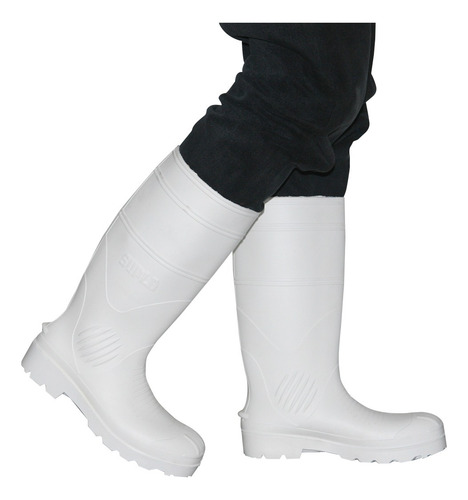 Imagen 5 de 9 de Botas Pvc Caña Larga Con Puntera Supla, Blanca Talla 45 Pc