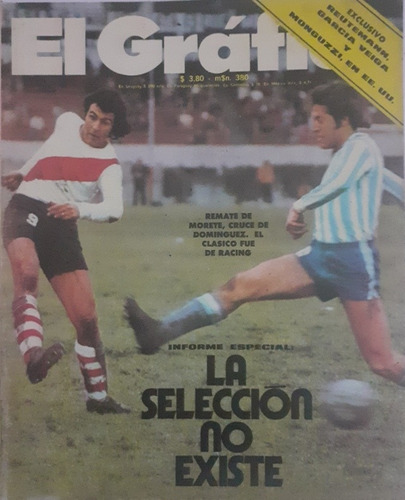 El Gráfico 2807 River 1 Racing 2 , Ferro 3 Boca 2 , Año 1973