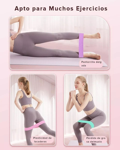 Ligas De Resistencia Yoga Kit 3 Pcs Bandas De Ejercicio Pull