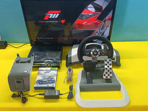 Volante Con Pedal Y Juego Forza Motorsport 4 Xbox 360 