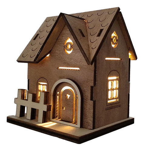 5 X 6 Adornos Navideños De Madera Para Cabaña, 5 Piezas