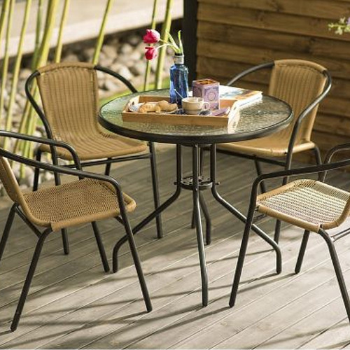 Mesa Hierro Grande Exteriores Patio Jardin Milenio