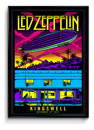 Cuadro Led Zeppelin Kingswell 20x30 (marco+lámina+vidrio)