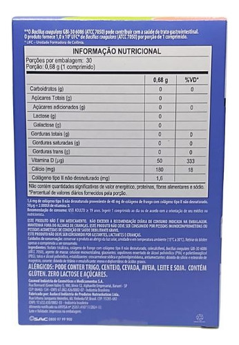 Colágeno Colflex Probium 30 Comprimidos Colágeno Tipo 2