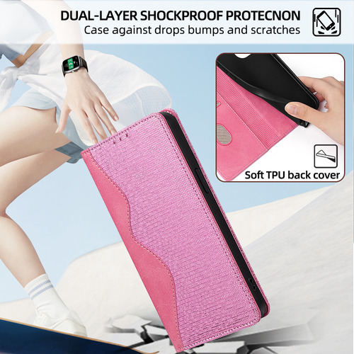 Funda Tipo Cartera Para La Serie Zte, Funda Tipo Libro De Piel Sintética Con Tapa Para Tarjetas Y Funda Delgada Con Función Atril