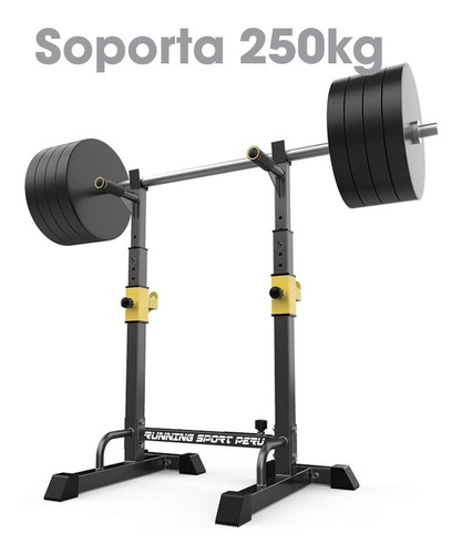 Imagen 3 de 10 de Rack Squat Multifunción Premium Soporte Sentadilla Pecho Gym