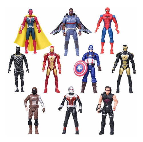 Juego De Figuras Exclusivas De La Serie Super Hero, 10 Figur