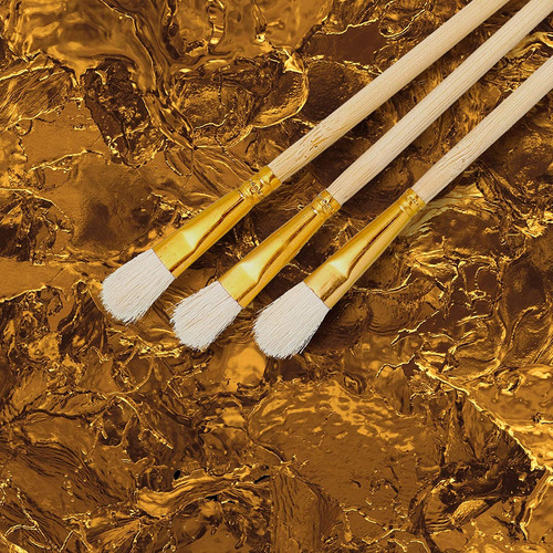 3 Pieces Gilding Brush Gold Duster Brush Flakes Gold Flakes
